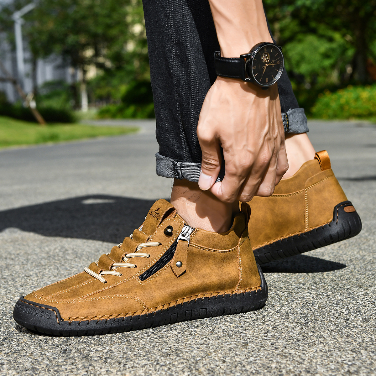 Giovanni | Scarpe in Nabuk con Zip