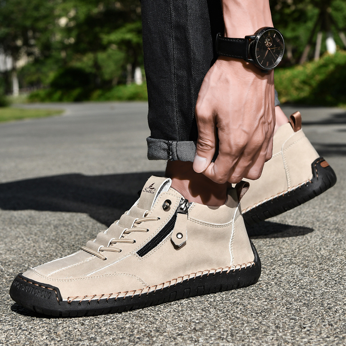 Giovanni | Scarpe in Nabuk con Zip