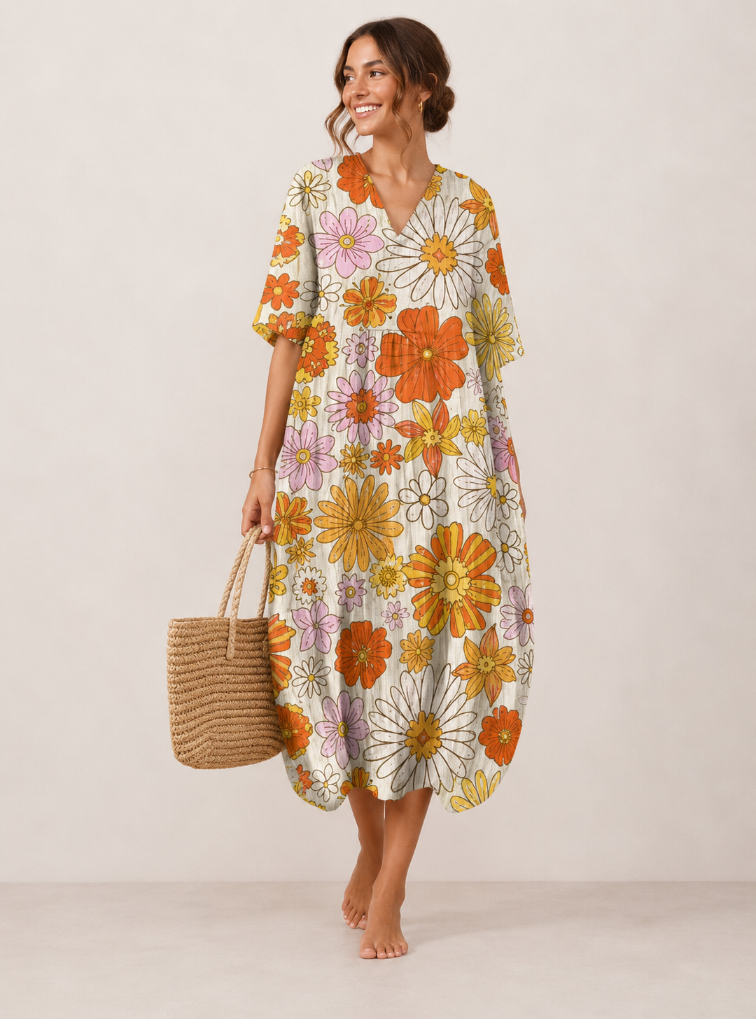 LUNA™ | Abito Boho Estivo con Stampa Floreale | Compra 1, Prendi 1 Gratis