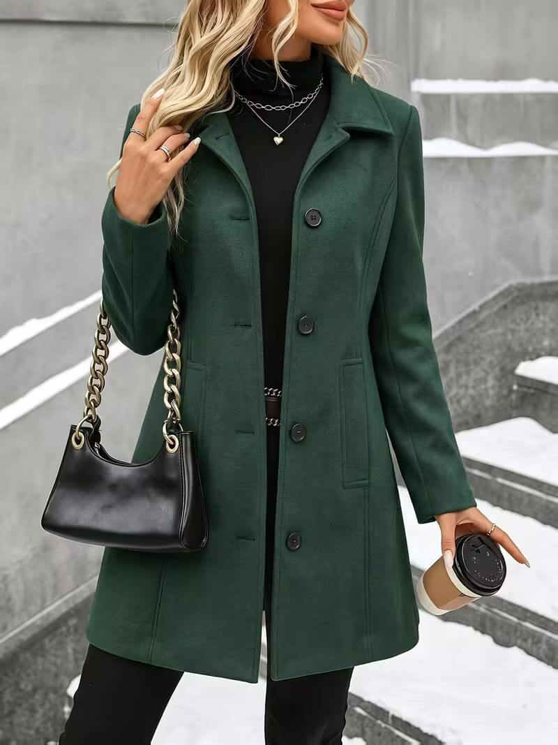 Eline™ - Cappotto Confortevole con Colletto Alto