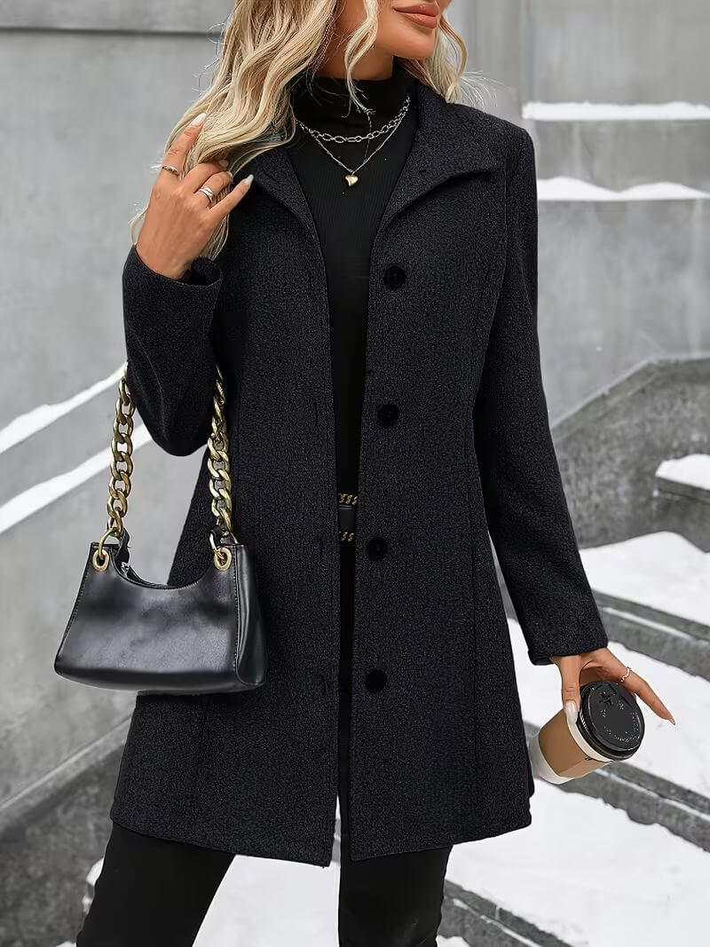 Eline™ - Cappotto Confortevole con Colletto Alto