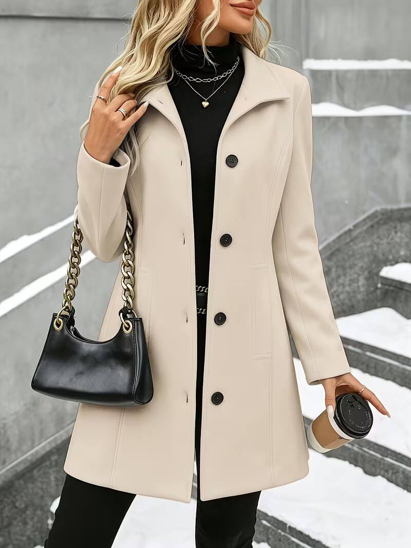 Eline™ - Cappotto Confortevole con Colletto Alto