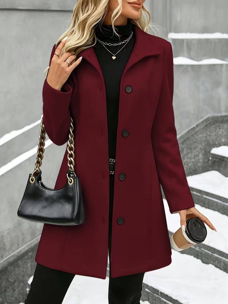 Eline™ - Cappotto Confortevole con Colletto Alto