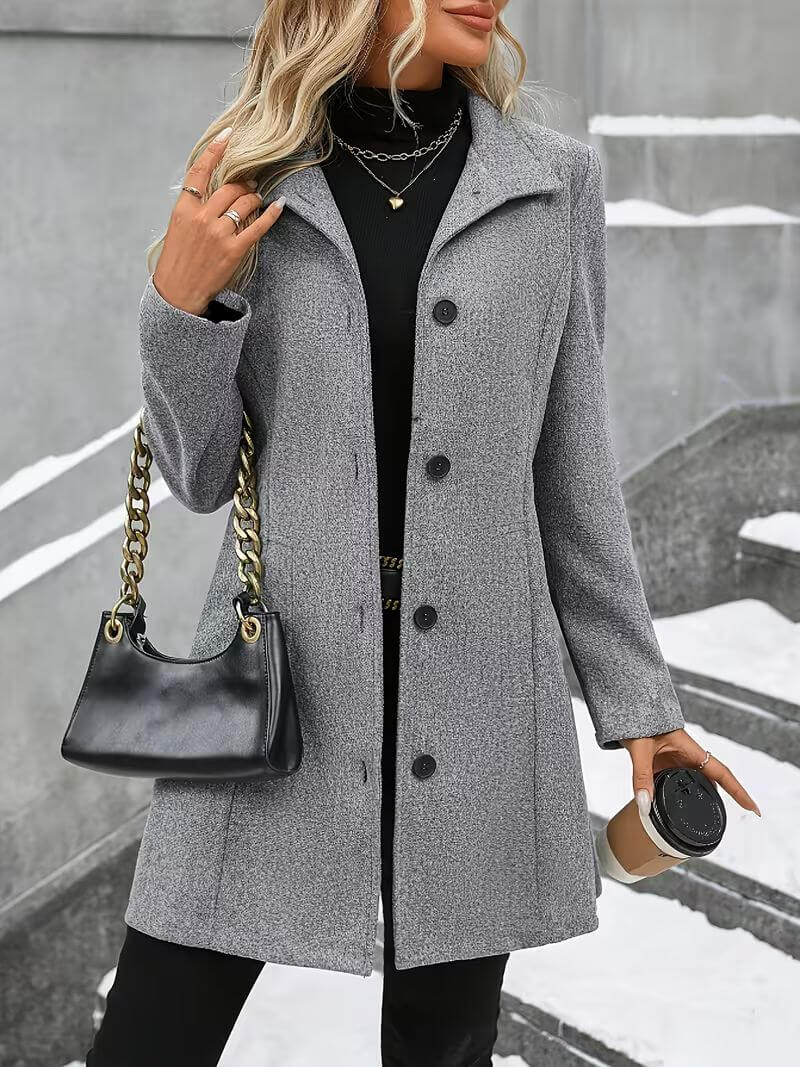 Eline™ - Cappotto Confortevole con Colletto Alto