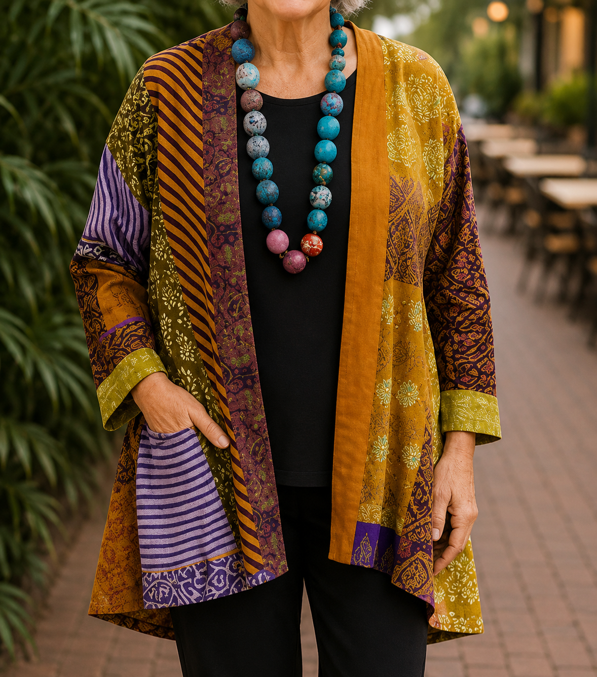 Kimono Patchwork Elegante e Versatile