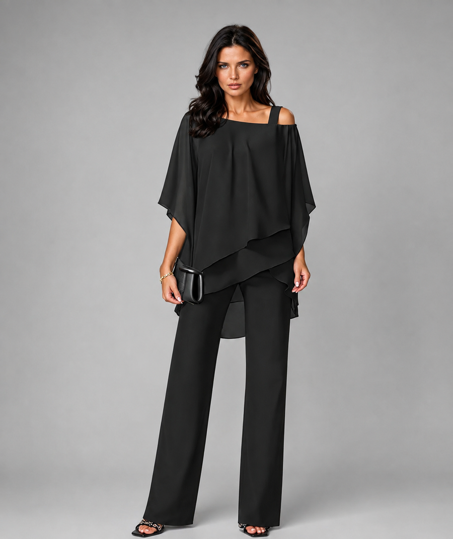 Alessia™ | Completo Elegante a Due Pezzi con Top Fluido