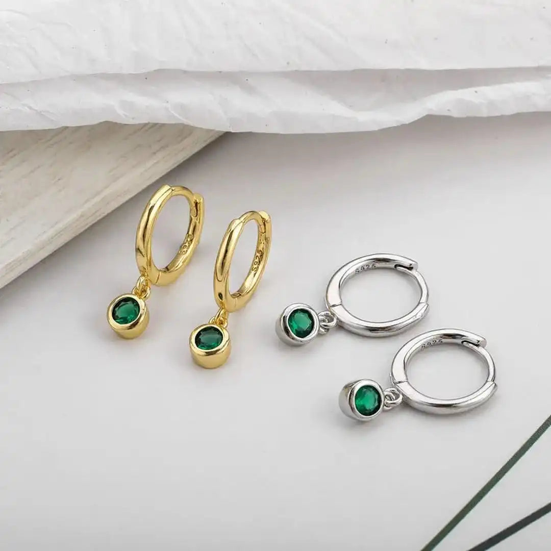 Orecchini Zircone Verde Scintillanti