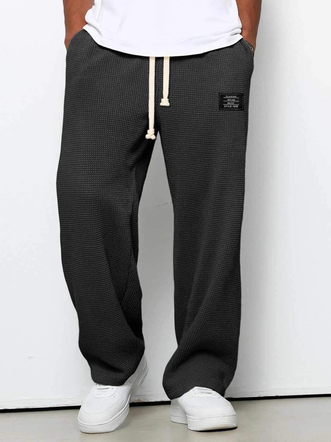 Jacopo | Pantaloni Ampi in Maglia Waffle