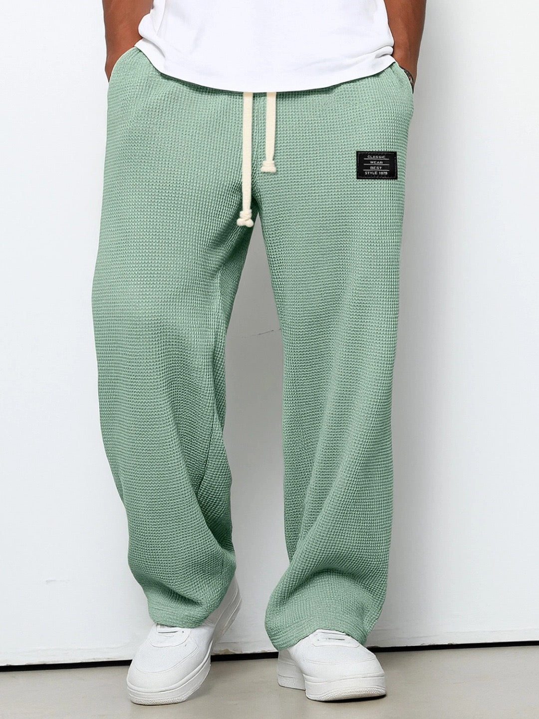 Jacopo | Pantaloni Ampi in Maglia Waffle