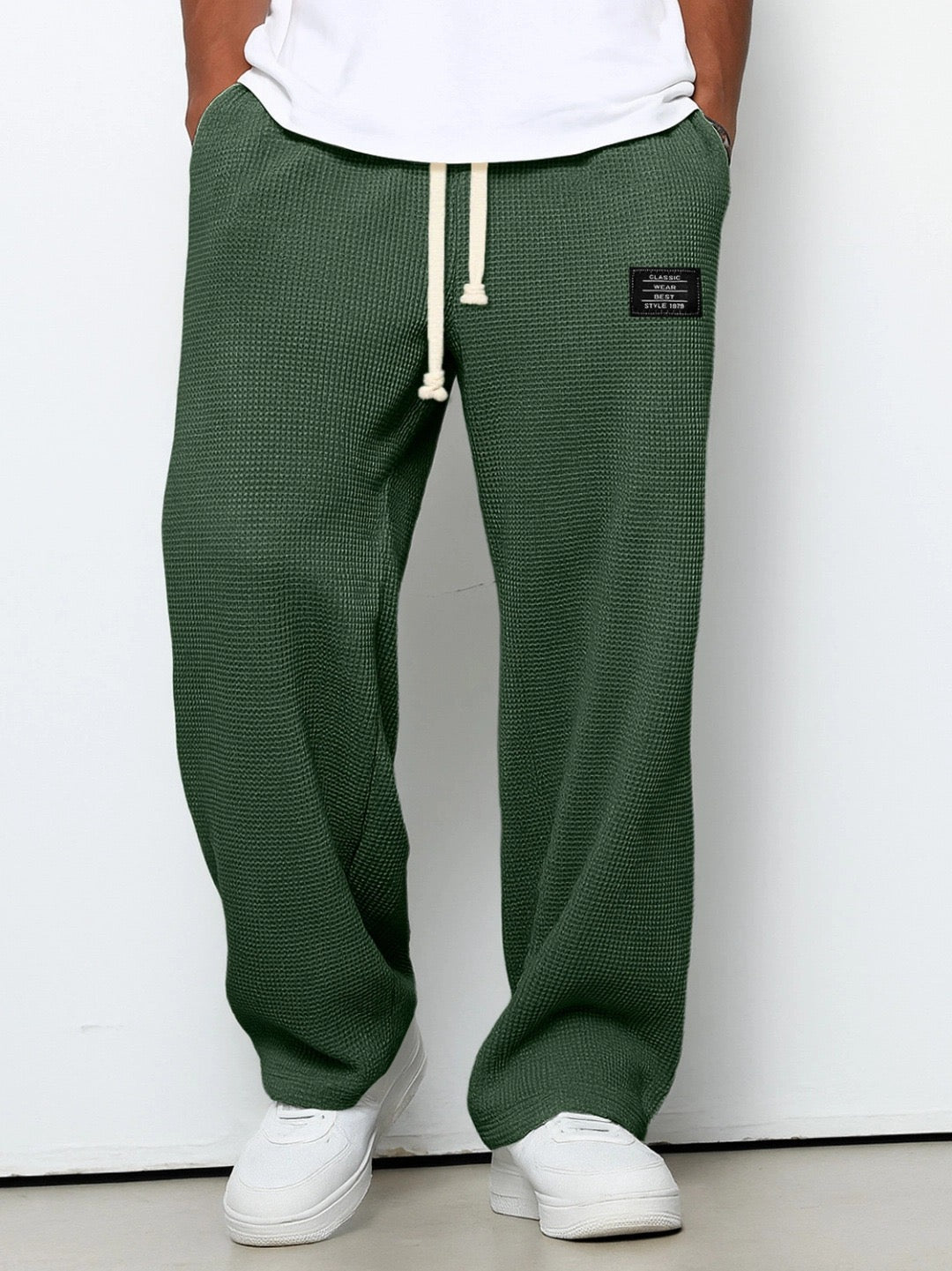 Jacopo | Pantaloni Ampi in Maglia Waffle