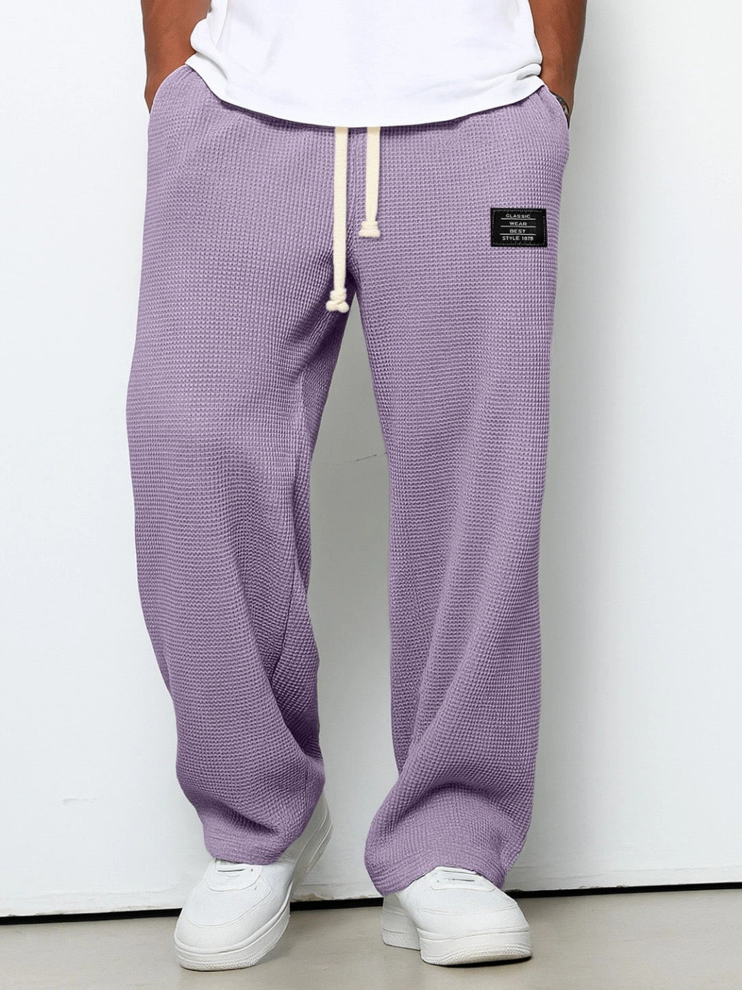 Jacopo | Pantaloni Ampi in Maglia Waffle