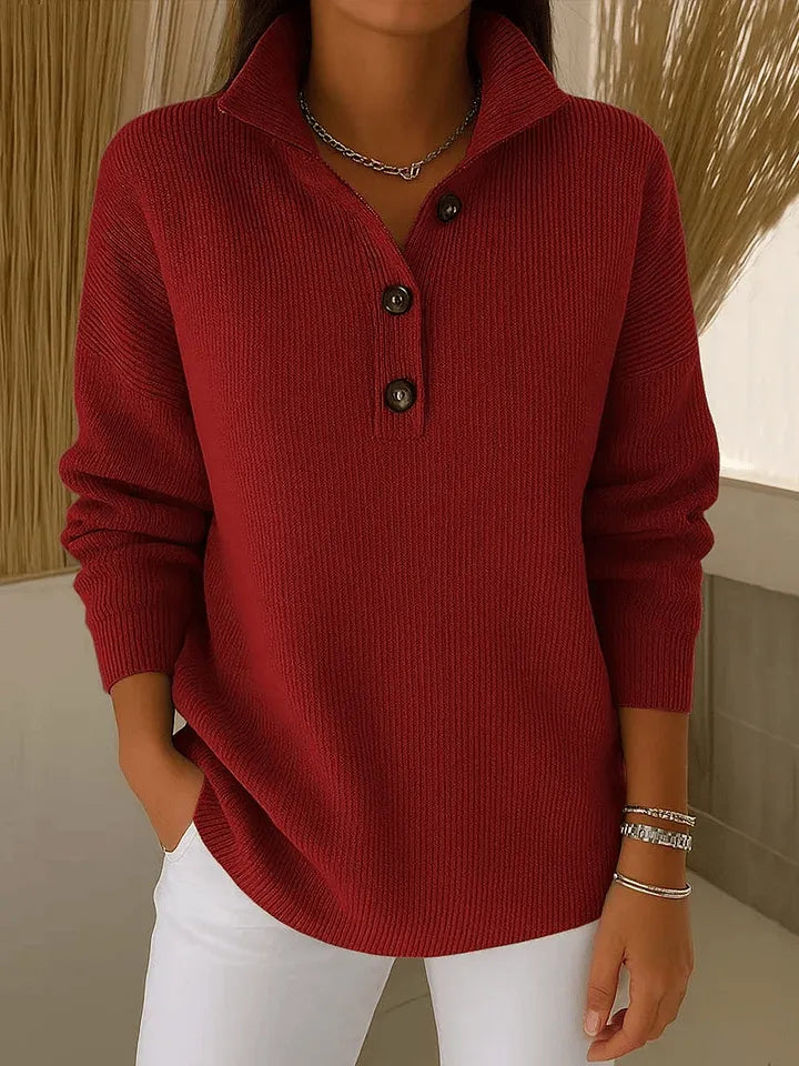 Nicoletta | Maglione Polo con Scollo a V