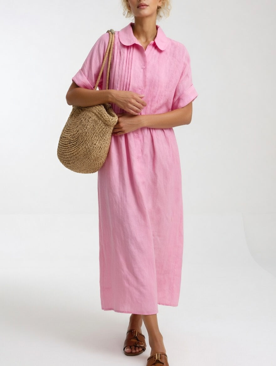 Elara Shirt Dress Pink