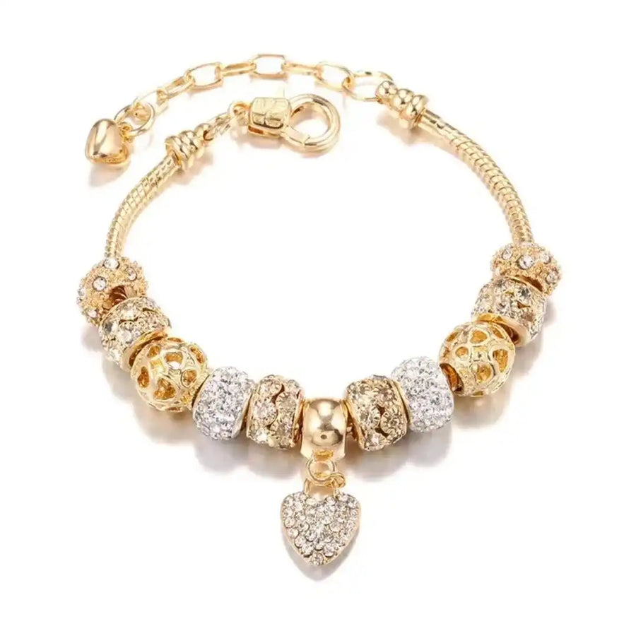 Bracciale Cuore Dorato Chunky