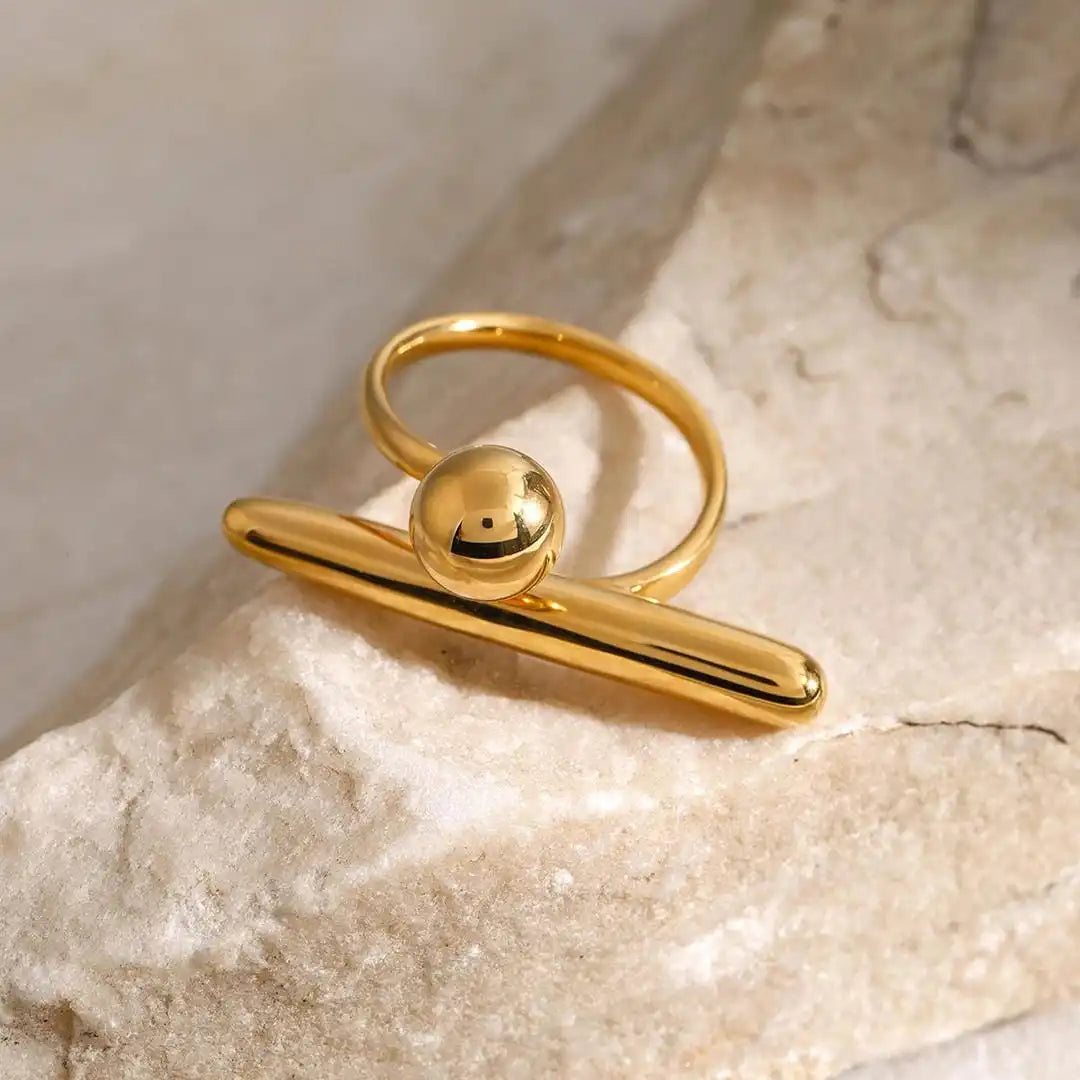 Anello Regolabile con Stella Dorata