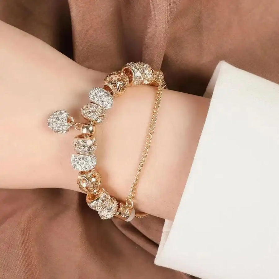 Bracciale Cuore Dorato Chunky