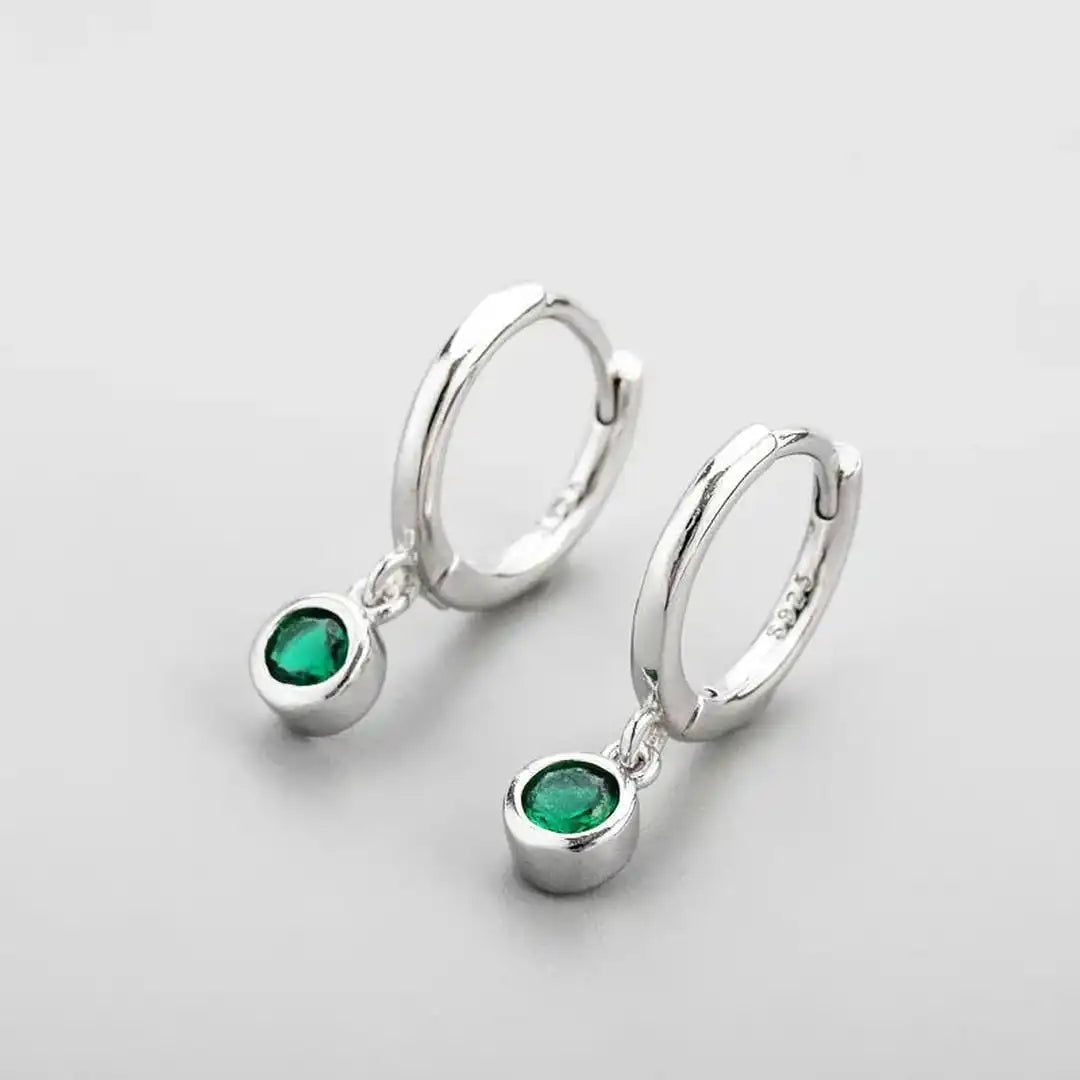 Orecchini Zircone Verde Scintillanti