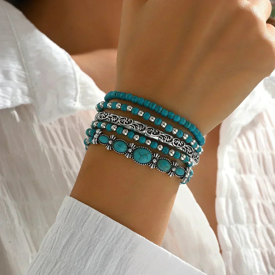 Celestina | Set di bracciali con perline turchesi