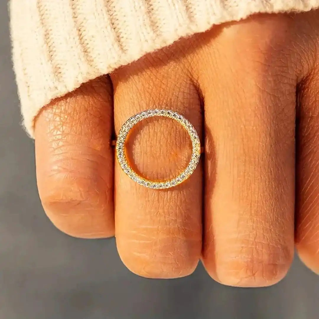 Anello Cerchio Zirconia Cubica Rotondo