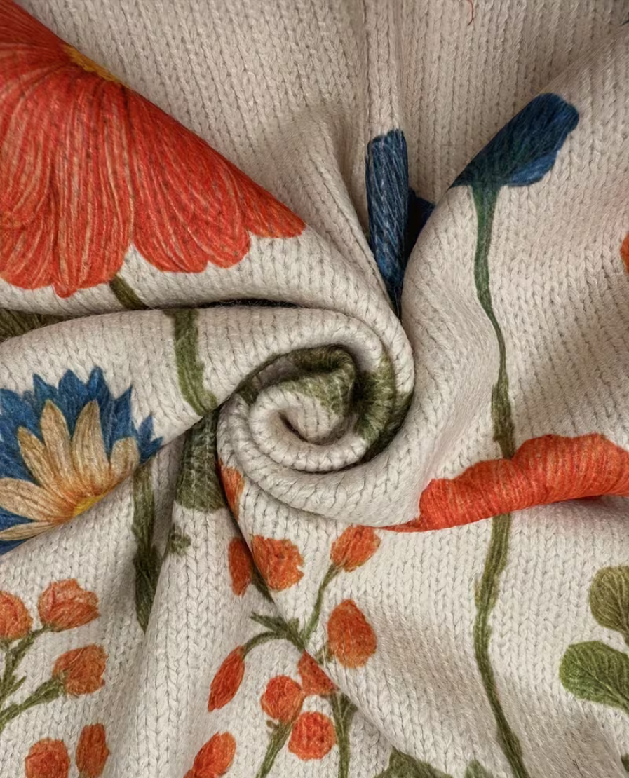 Wrenna™ | Cardigan con Zip a Fiori di Campo