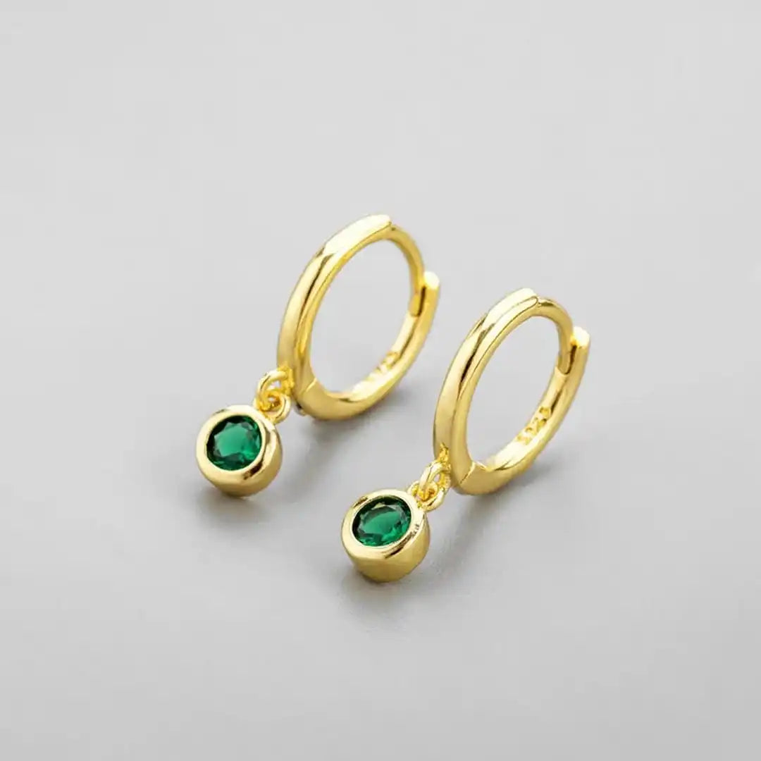 Orecchini Zircone Verde Scintillanti