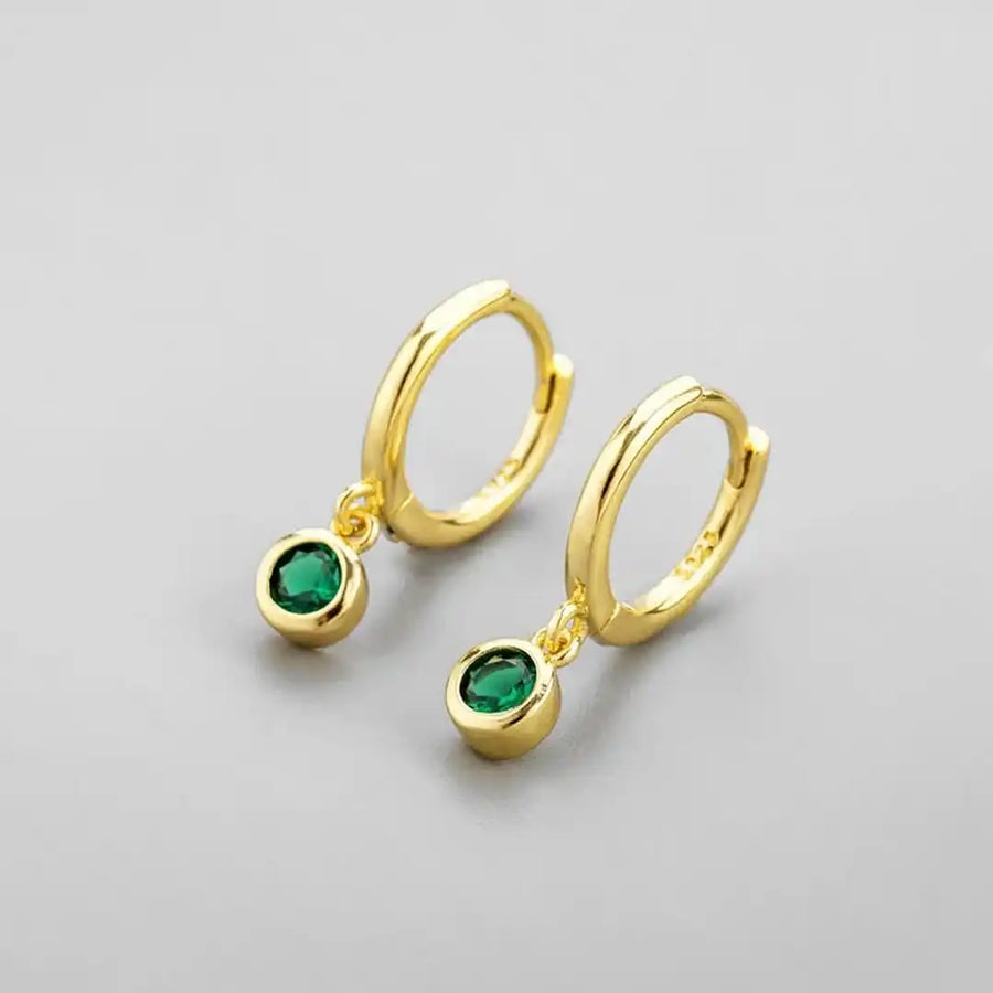Orecchini Zircone Verde Scintillanti