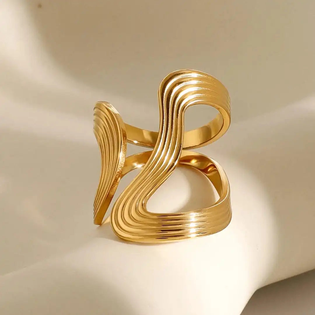 Anello Perlinato Dorato Raffinato