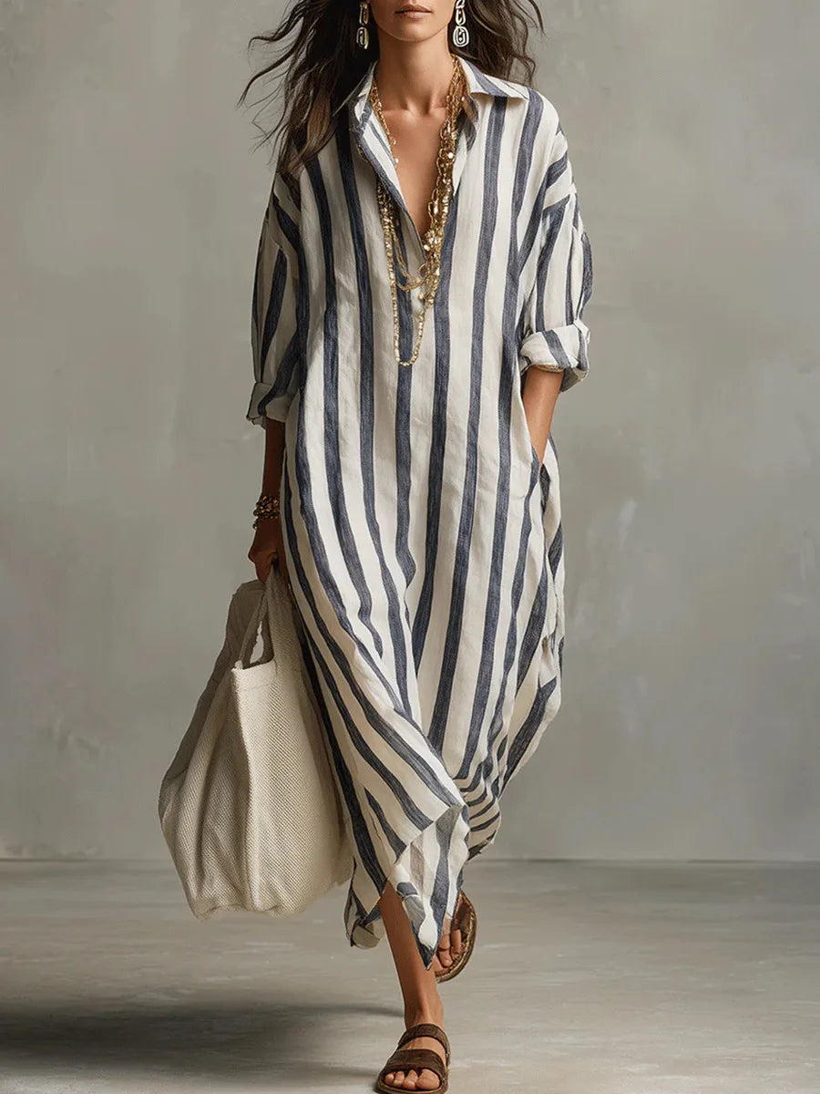 Scout | Striped Shirt Maxi Dress