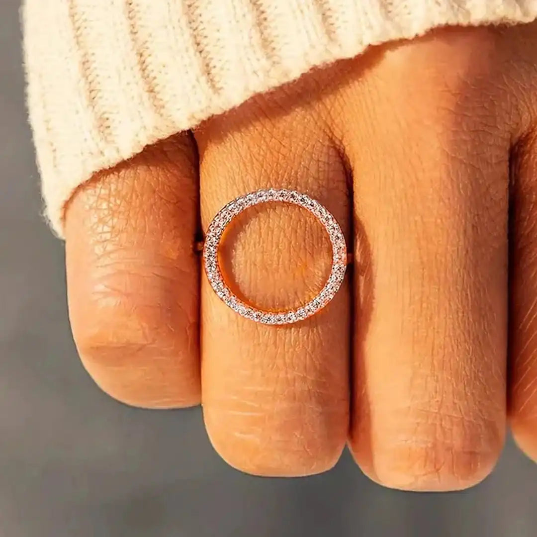 Anello Cerchio Zirconia Cubica Rotondo