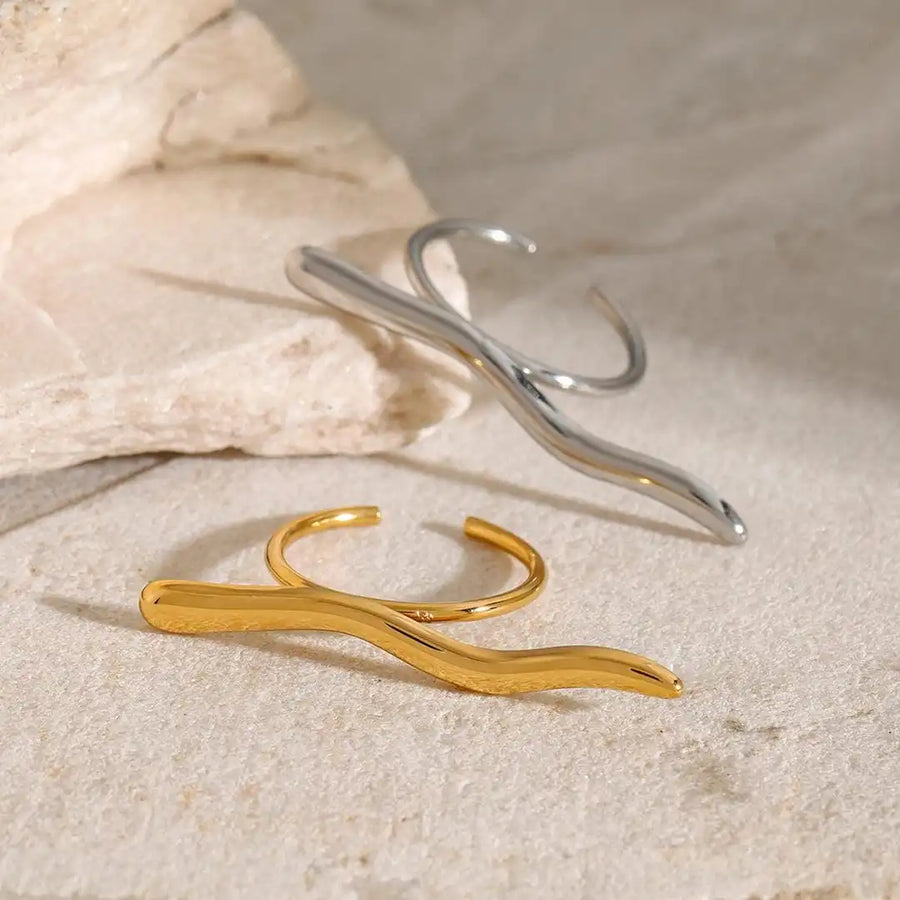 Anello Minimal a Rametto Dorato
