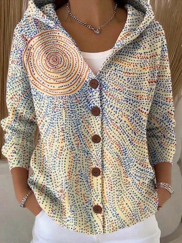 Paloma | Cardigan con Cappuccio Stampato