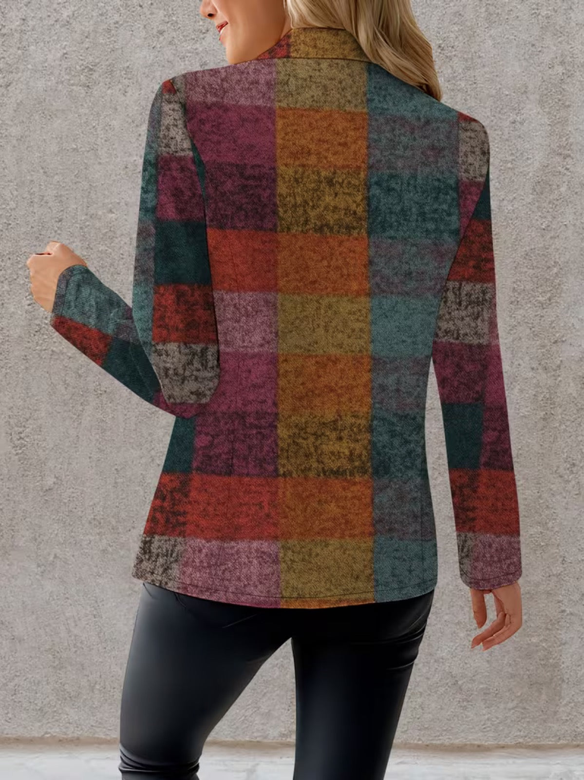 Amandine™ | Blazer a Quadri Autunnali