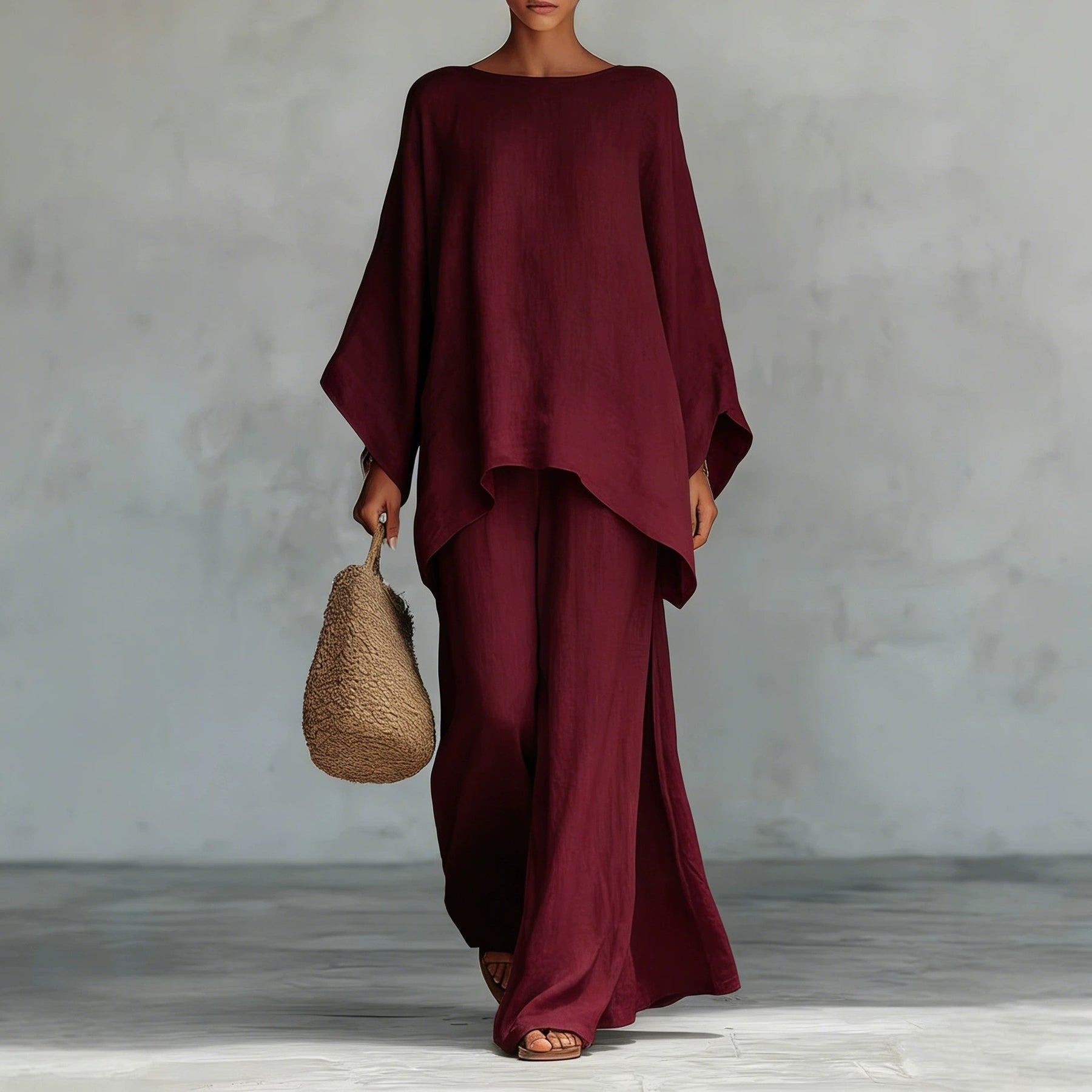 Camicia e Pantaloni in Misto Lino da Donna