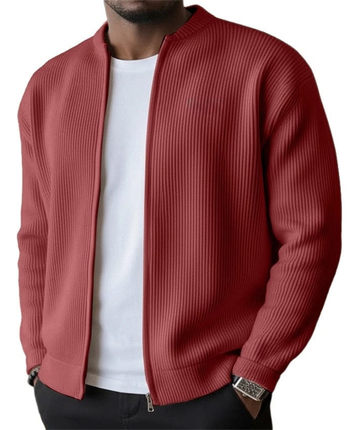 Matteo | Cardigan a Coste con Zip