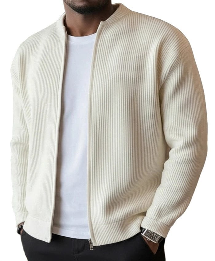 Matteo | Cardigan a Coste con Zip