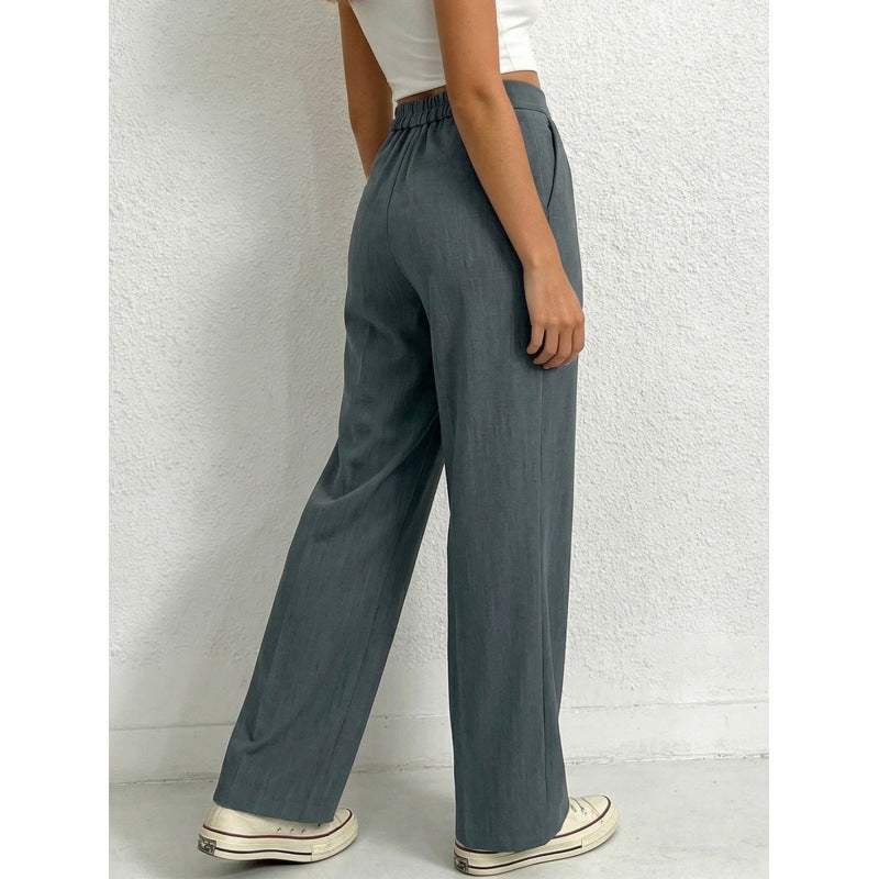Pantaloni Eleganti a Gamba Dritta Fluidi da Donna