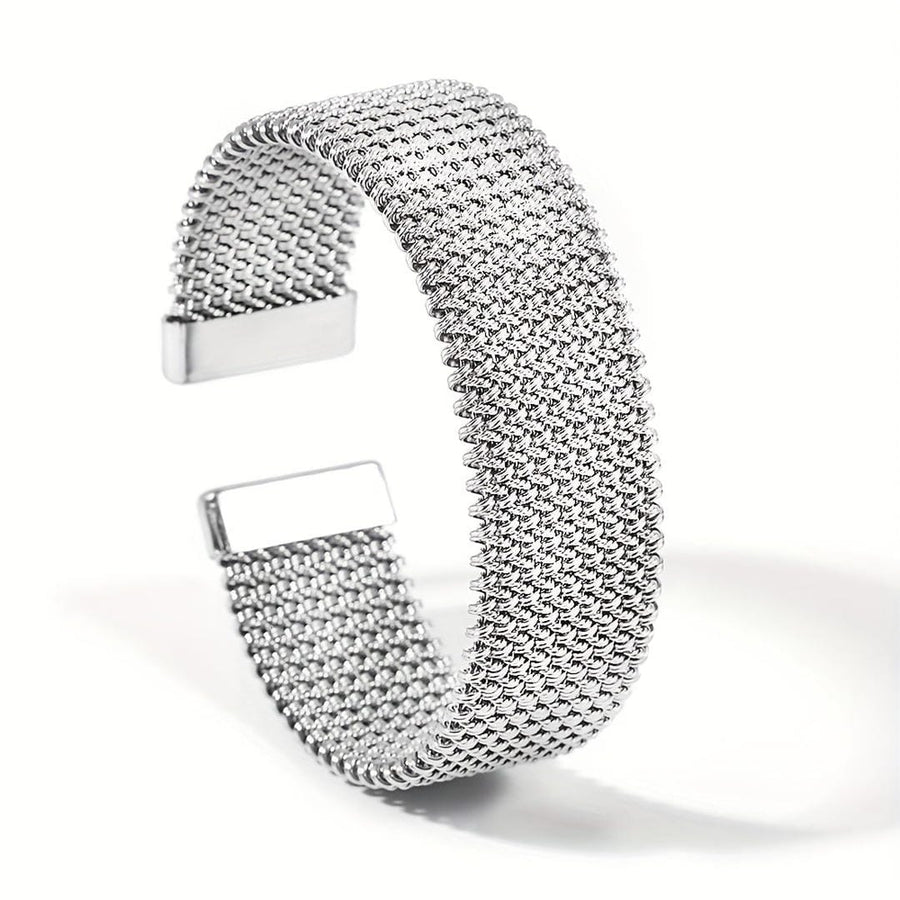Bracciale Classico Aperto in Maglia Intrecciata Vintage
