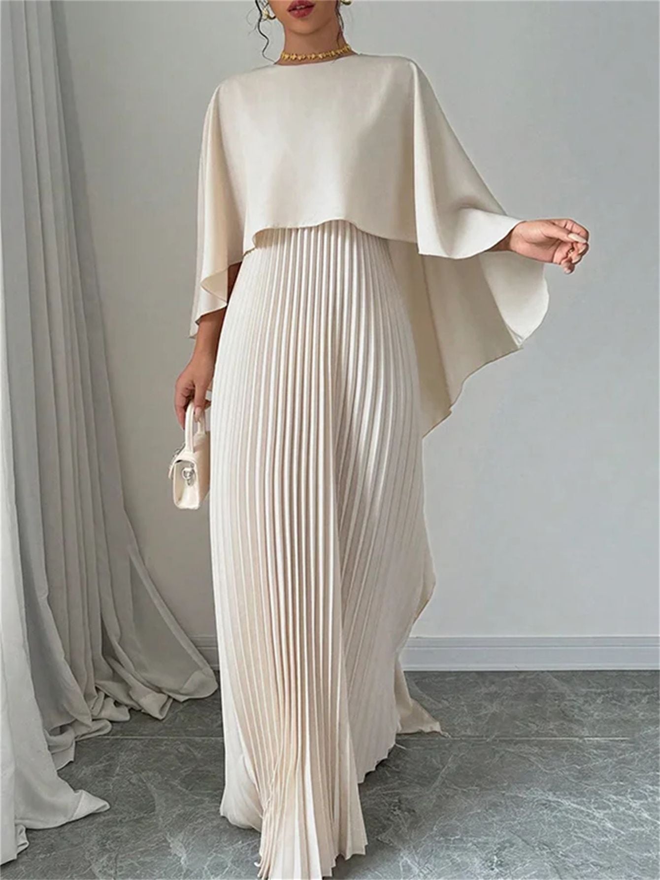 Completo Elegante Abito e Scialle da Donna