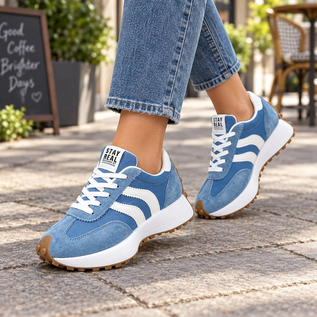 Cecilie™ | Sneakers Retrò a Righe con Lacci