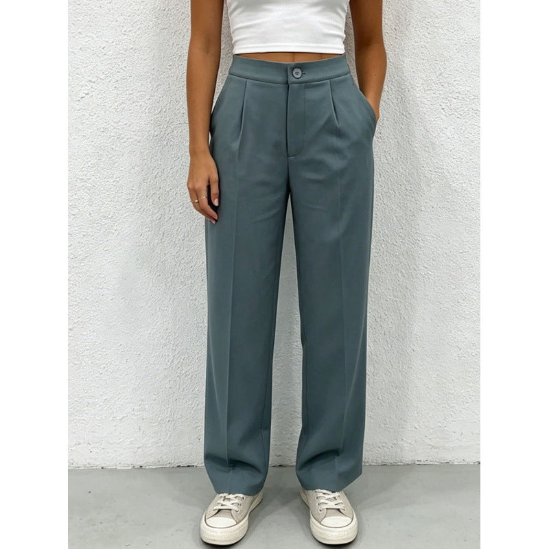 Pantaloni Eleganti a Gamba Dritta Fluidi da Donna