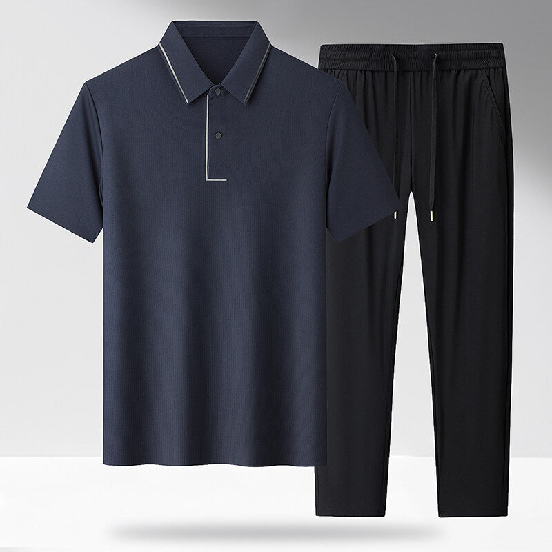 Men's Summer Ice Silk Two-Piece