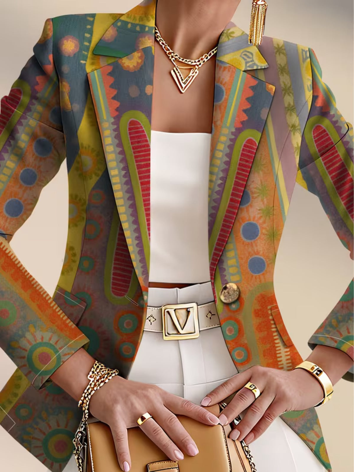 Faustine™ | Blazer Bohémien a Medaglioni
