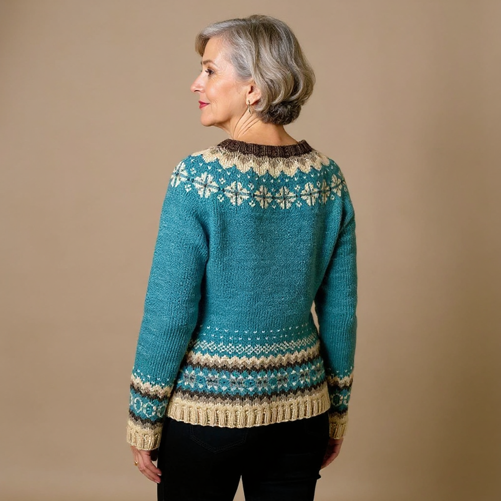 Charlotte | Gilet in Maglia Nordica con Bottoni