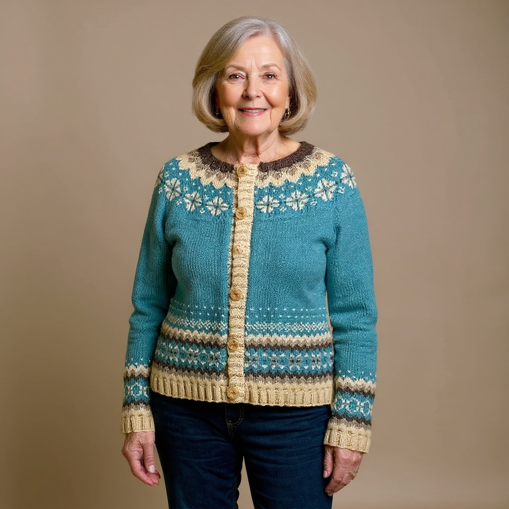 Charlotte | Gilet in Maglia Nordica con Bottoni