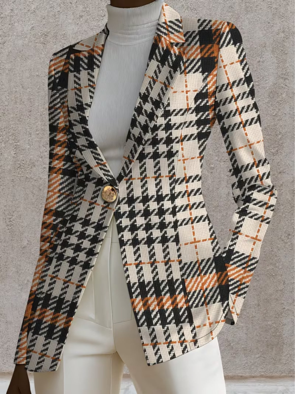 Ghislaine™ | Blazer Pied de Poule