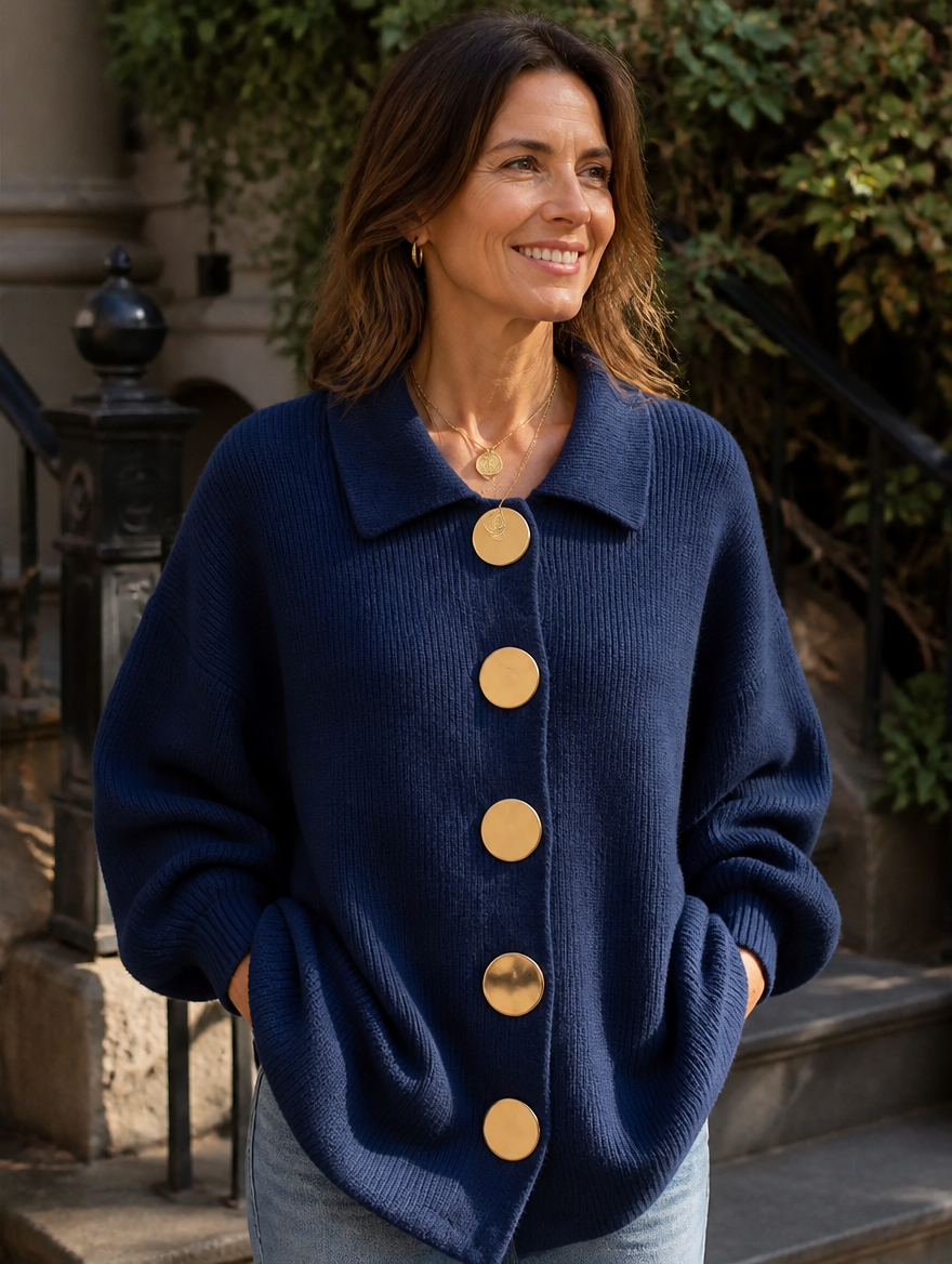 Isadora | Cardigan Oversize con Colletto