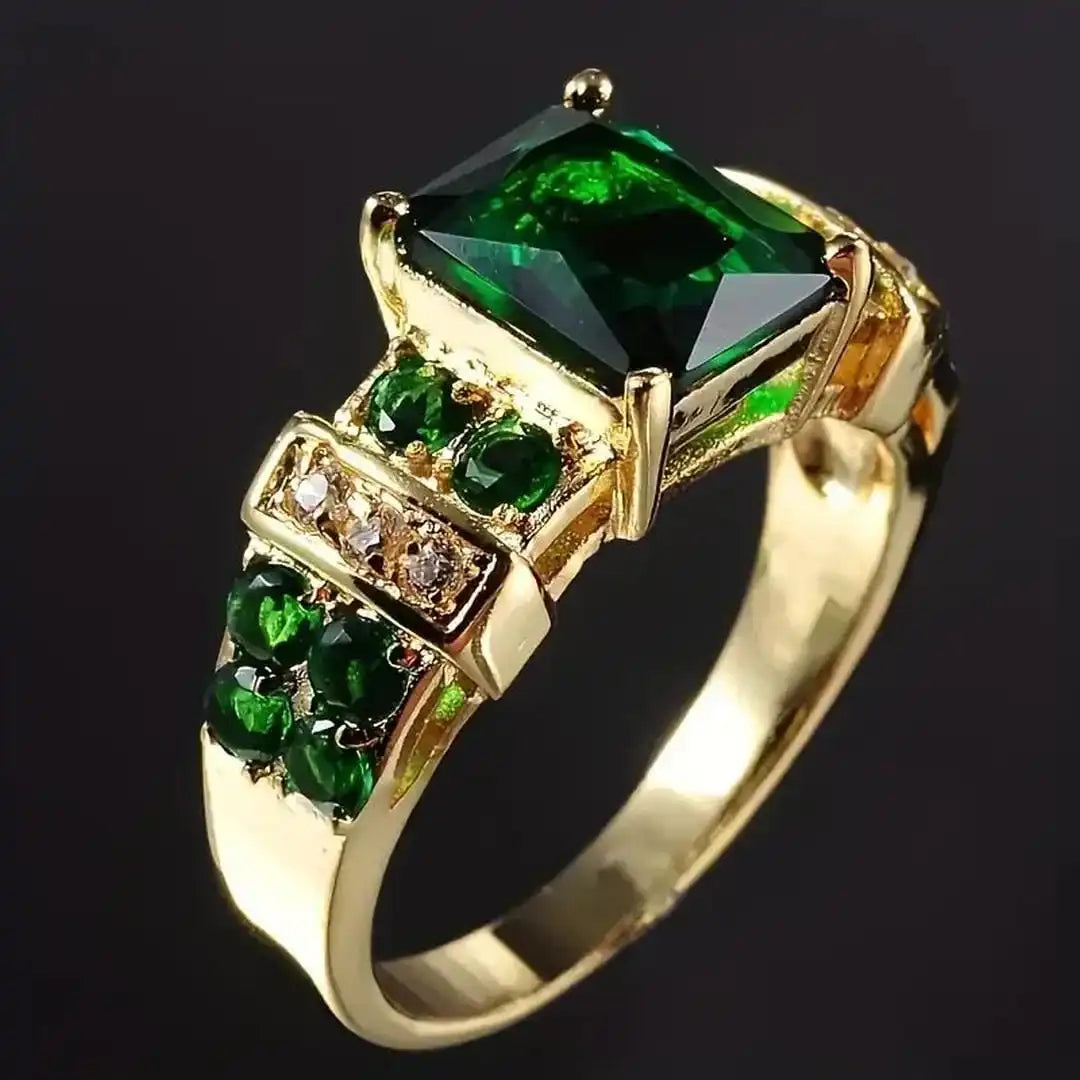Anello Smeraldo Squisito Senza Tempo