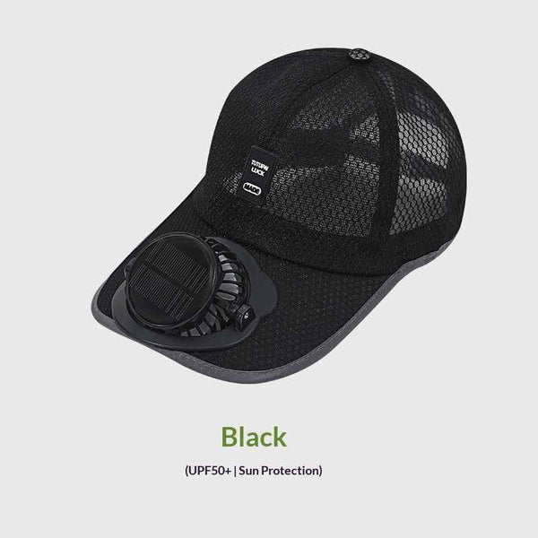 Solar Cooling Fan Baseball Cap