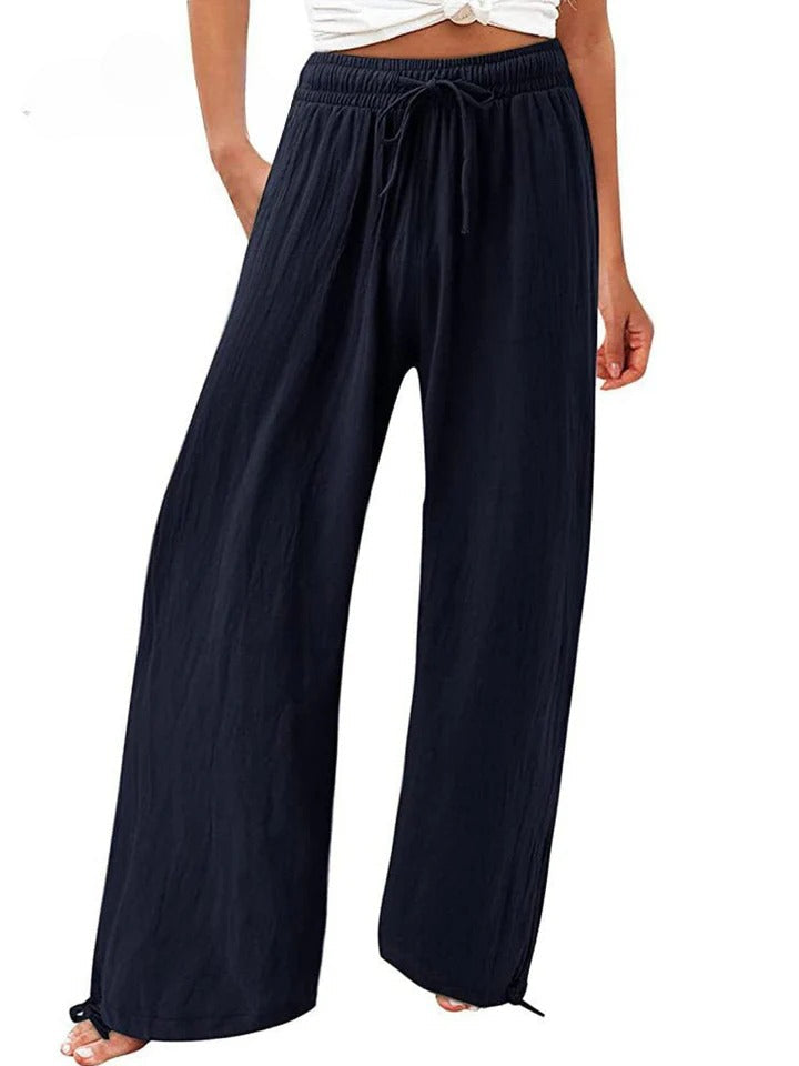 Olwen | Pantaloni Morbidi a Gamba Larga