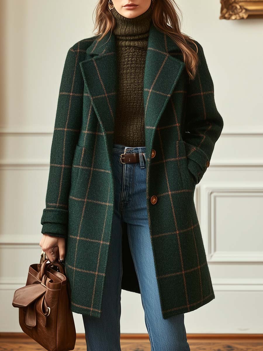 Titia | Cappotto Elegante a Quadri